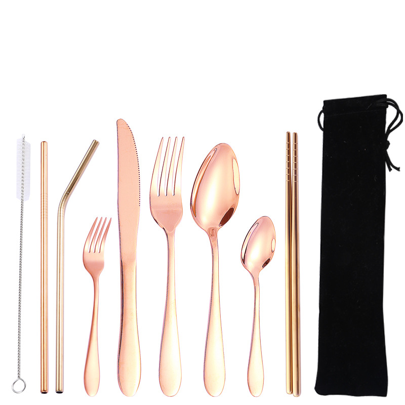 로즈 골드 [9 세트] 검은 가방