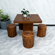 户外庭院桌椅露天阳台休闲茶桌室外凉亭农村民宿四方桌子防水防晒