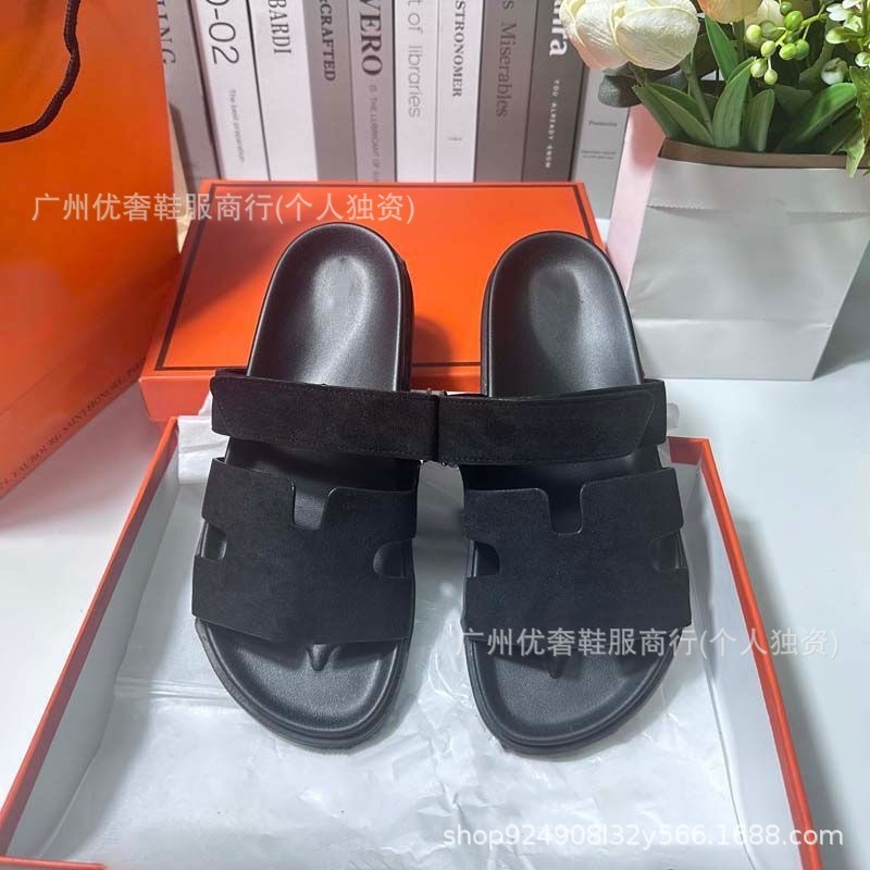 高版本2025年夏新款跨境二舅拖女厚底拖鞋魔术贴外贸大码轻奢女鞋|undefined