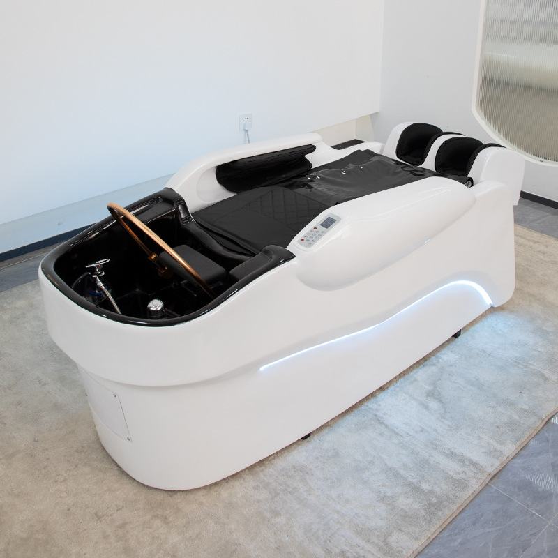 Barbería inteligente lavabo de masaje eléctrico cama de belleza lavabo cama de lavado cama de masaje especial salón de peluquería cama de lavado image 8