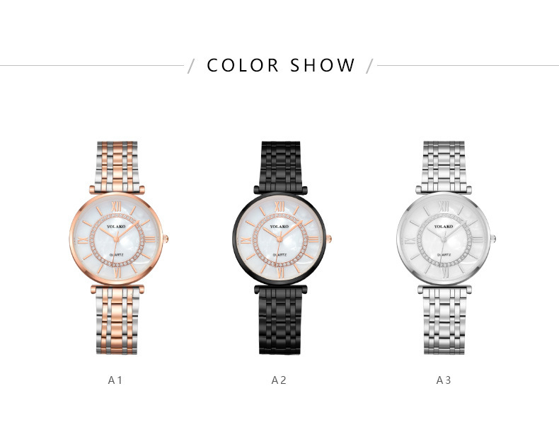 Montre à quartz pour femme Sky Star pour bébé, montre à grande roue tendance la plus vendue, montre pour femme avec bracelet en acier_voghion.com