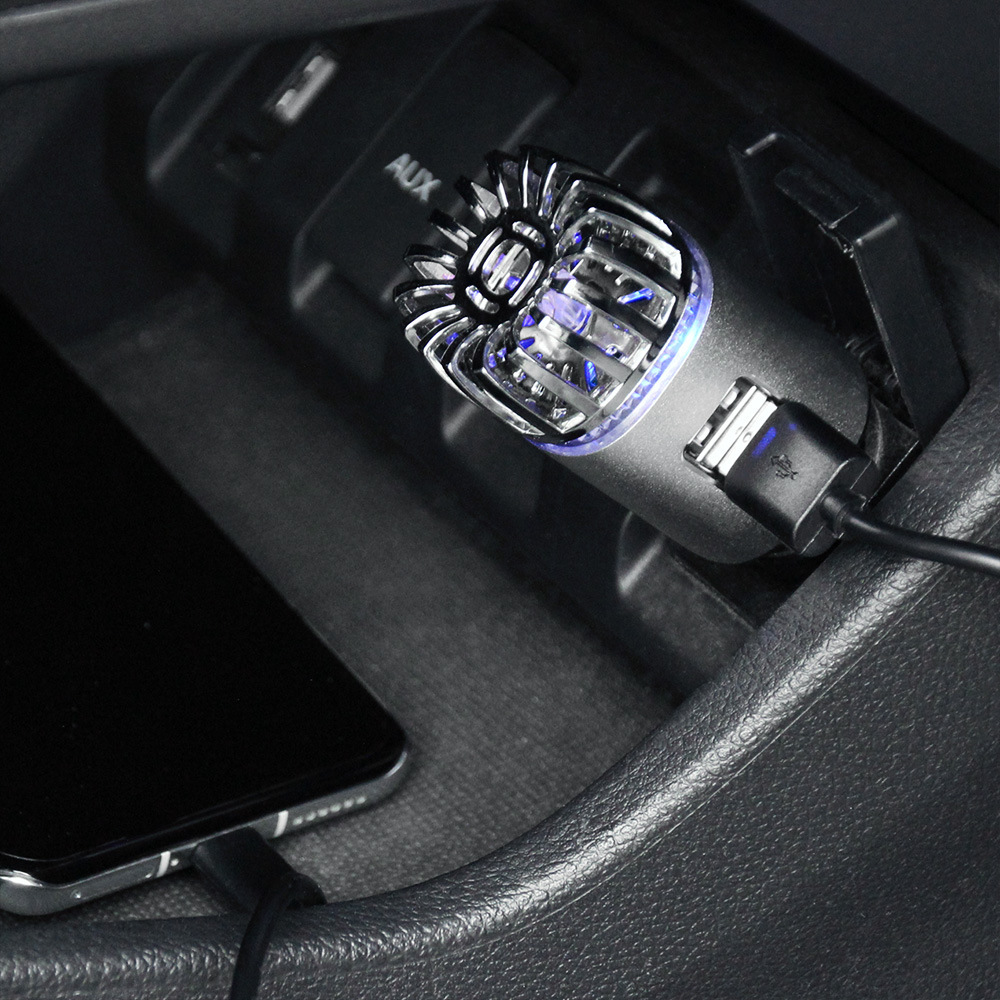 IONKINI新負離子清淨棒空氣清淨器 雙USB車充車載空氣清淨機|ms