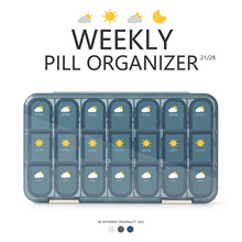 USAR【专利设计】跨境电商亚马逊PILL ORGANIZER一周密封药盒21格