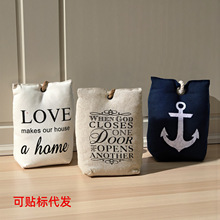 地中海风格 创意布艺门挡门塞家居装饰防风防撞门挡摆件做旧工艺