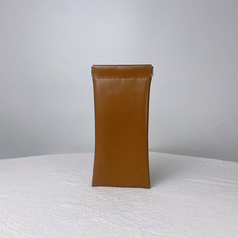 Bolsa de almacenamiento de gafas Gafas de sol portátiles antipresión Gafas de sol Cerrado automático Caja de almacenamiento de metralla Bolsa de almacenamiento de ojos Mujer