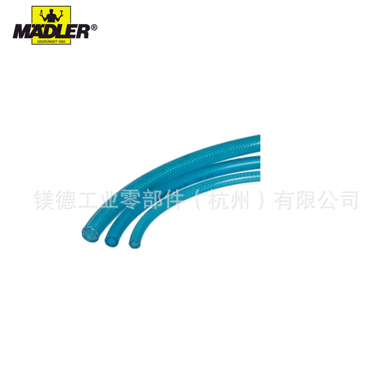 Maedler 挠性软管 聚氯乙烯，透明，蓝色，增强型尼龙