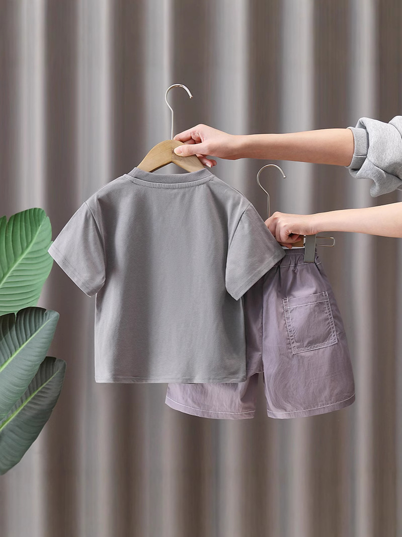Conjunto de Verano para Niños 7318, Ropa Infantil Moderna de Manga Corta, Nueva Colección 2026, Atuendo Ligero de Verano, Ropa de Moda Urbana para Niños image 3