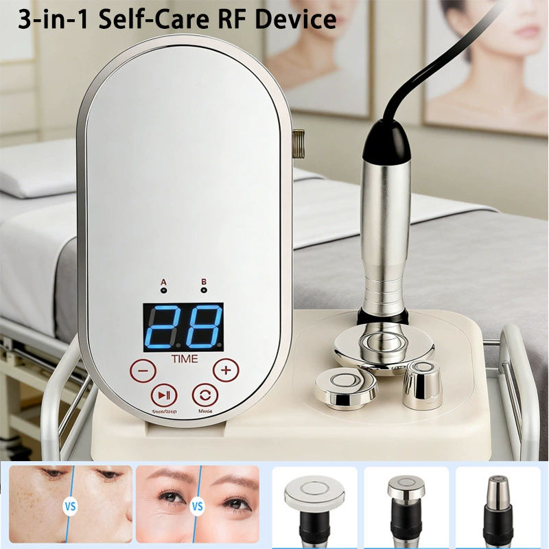 Индивидуальный многофункциональный RF-аппарат 3-в-1 для лифтинга, подтяжки, отбеливания, омоложения и терапии для введения средств в кожу лица.