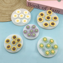 雏菊太阳花向日葵巧克力翻糖烘焙蛋糕模具香薰蜡烛石膏超轻粘土模