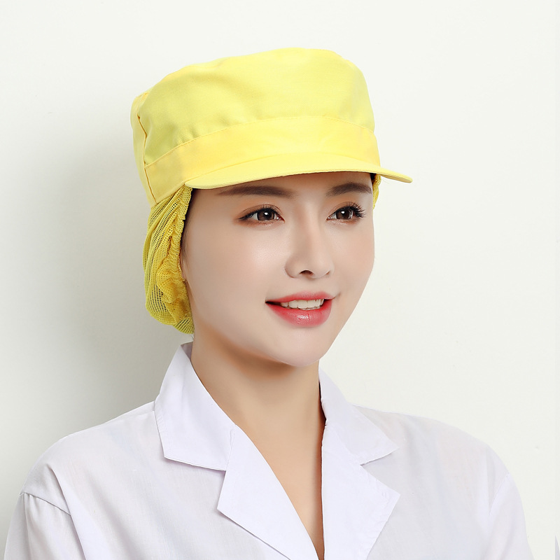 Sombrero de taller de fábrica, sombrero de red a prueba de polvo, sombrero de trabajo especial para fábricas de alimentos, sombrero respirado para hombres y mujeres, sombrero de cabello anti-caída para comidas