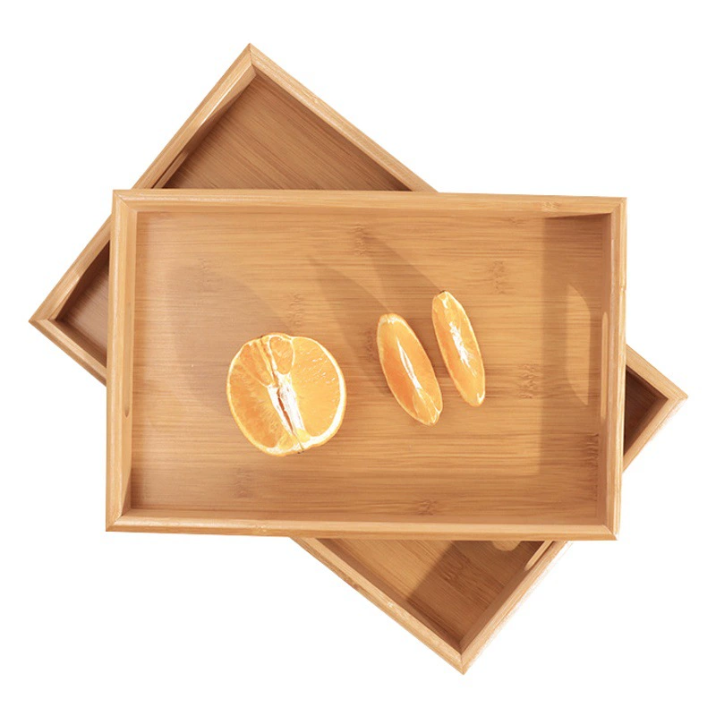 Бамбуковый поднос бытовой прямоугольный поднос для чайной чашки чайный поднос Отель Ресторан барбекю поднос для выпечки фруктов бамбуковый поднос