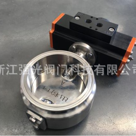 卫生级食品级不锈钢，无密封圈蝶阀粉体金属间隙密封阀，卡箍快装