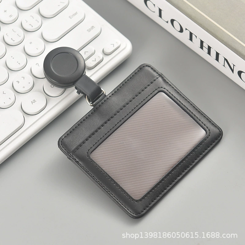 retractable factory brand identity protection cover work ID card holder with lanyard employee badge student ID card ID card