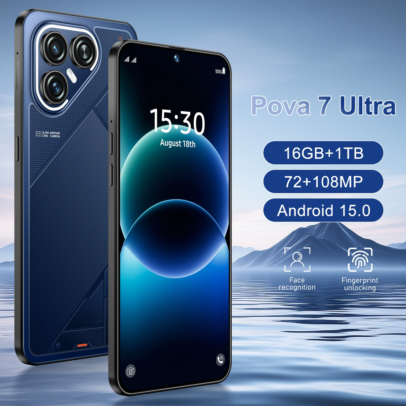 2026 популярный новый мобильный телефон Pova7 Ultra кросс-бордер эксклюзивный мобильный телефон, технологичный смысл, атмосферный, прямая поставка от производителя