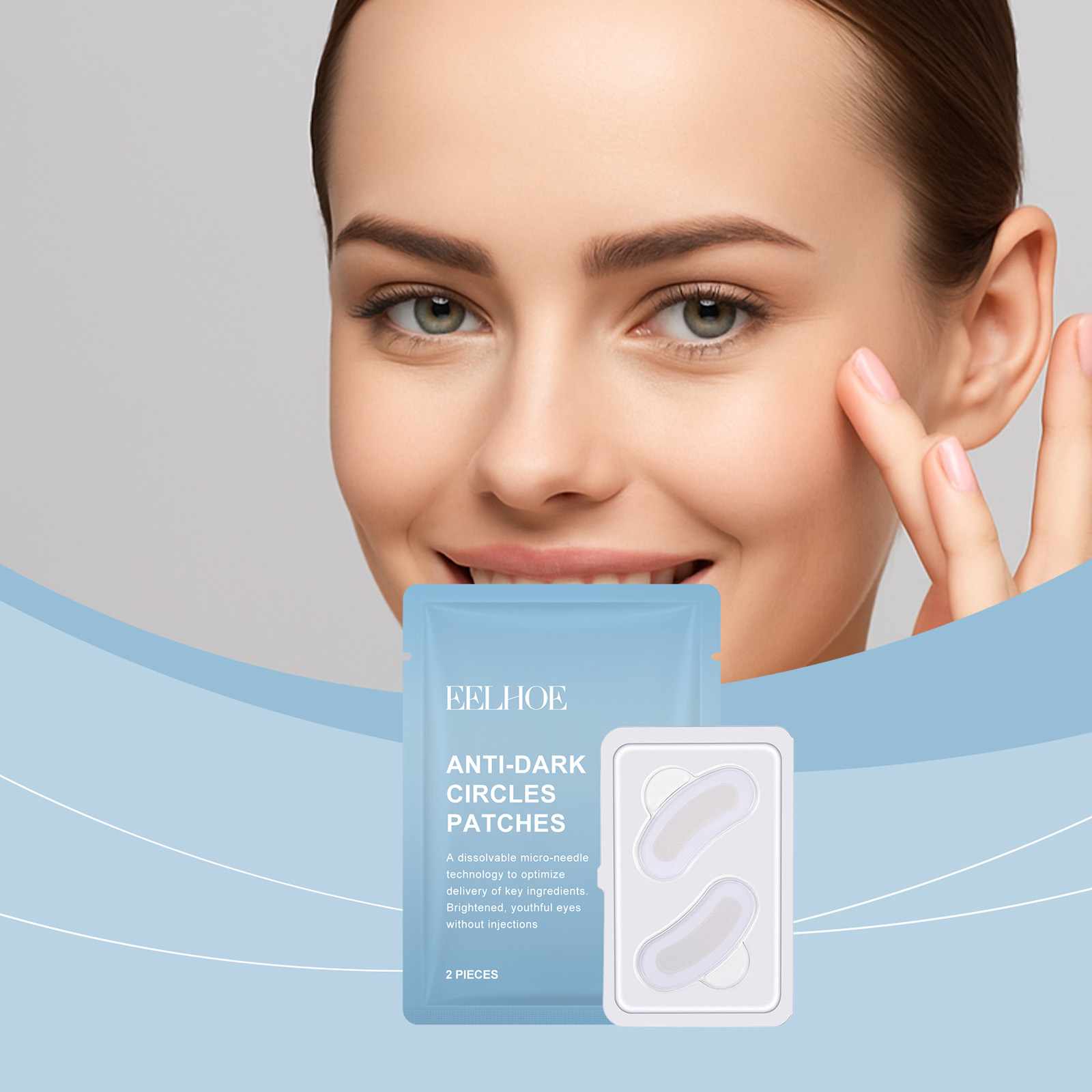 Eelhoe Moisturizing Eye Patches with Gentle Ingredients to Hydrate and Care for the Delicate Skin Around the Eyes, Daily Skincare Eye Mask Patches