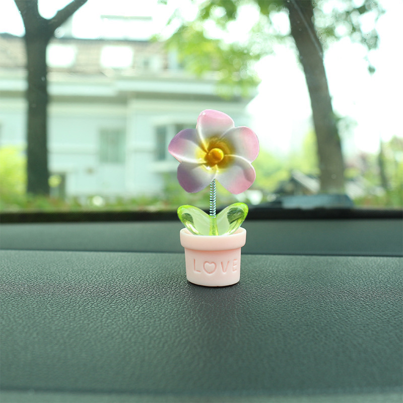 Flora creativa, huevo, adornos de automóvil, adornos de escritorio, adornos de flores lindos, adornos de resina, consola central del automóvil