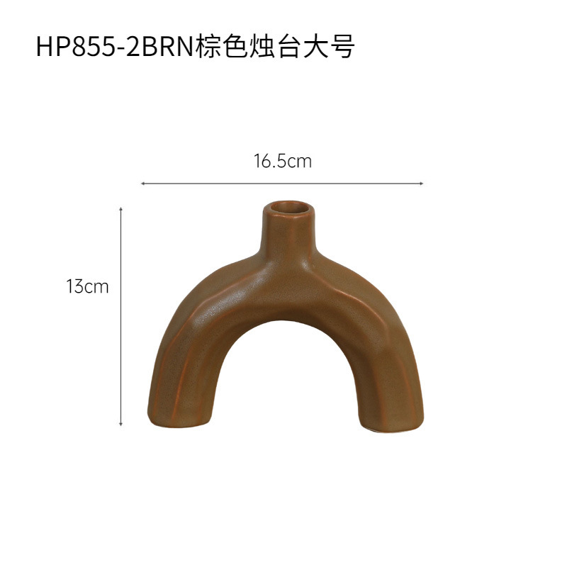 Hp855 - 2brn candelabro marrón grande