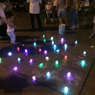 Street Stall Kidsren's Flash Toys Colorful Flash Light Night Light Gifts Night Market Square Park Ring Electric