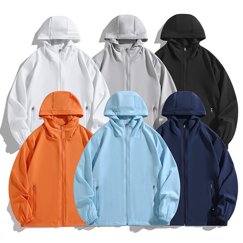 New Large Size Sun Protection Clothing for Men in Summer Outdoor Thin Breathable Fishing Jacket Sun Protection Clothing Large Size Printed Logo