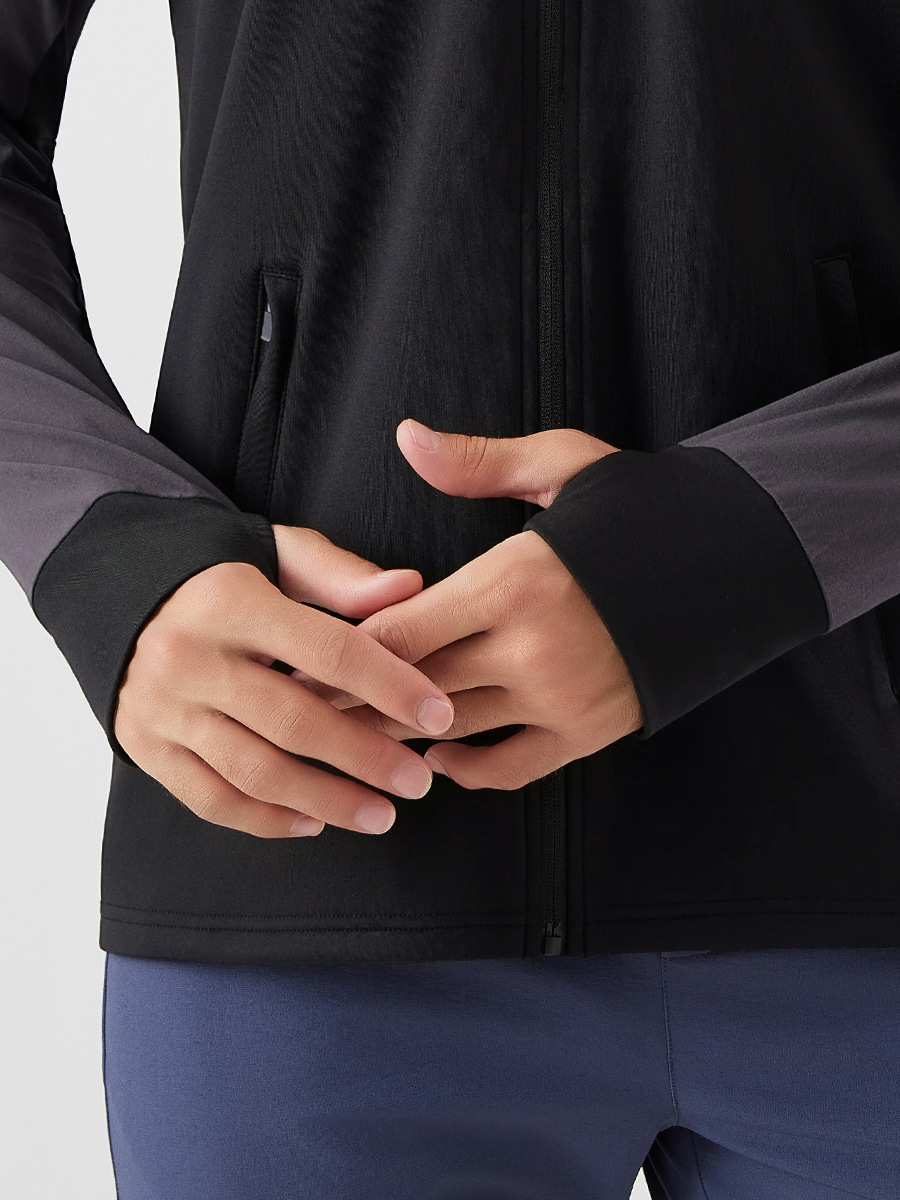 Deportes suéter con capucha de los hombres de otoño e invierno al aire libre correr fitness a prueba de viento cálido forro polar con capucha chaqueta deportiva casual