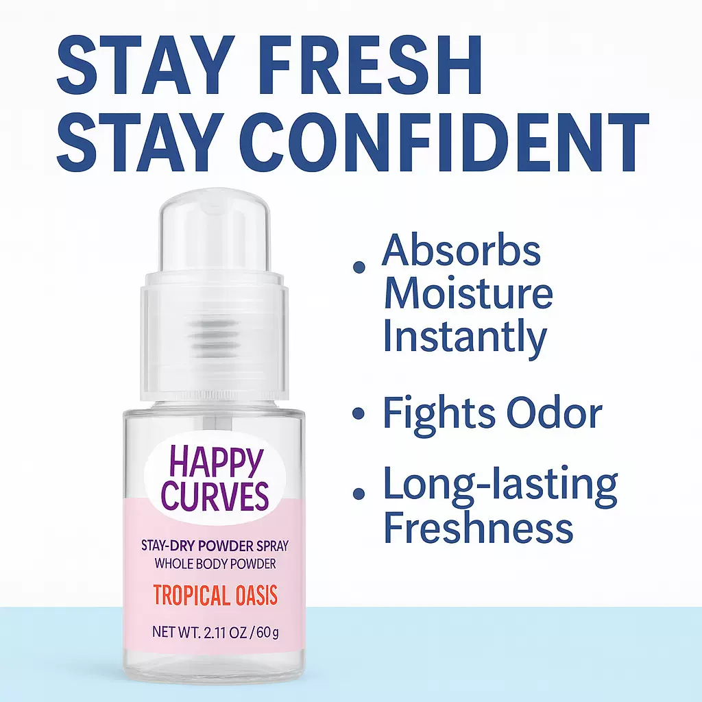 跨境外贸身体爽肤粉Stay-Dry Powder Spray男女吸汗清爽喷雾定制