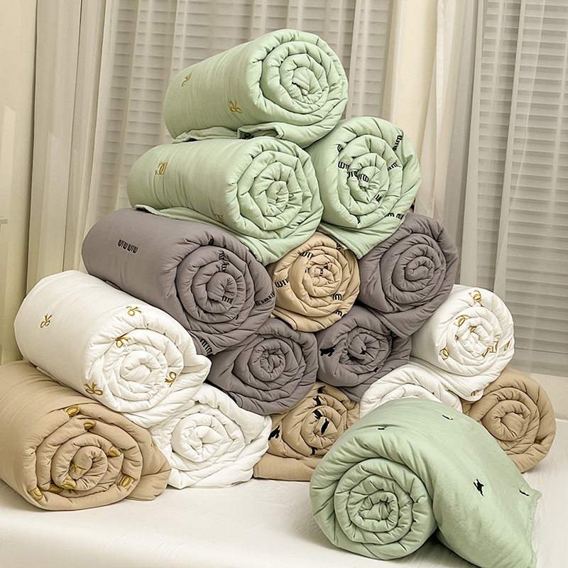 콩섬유이불 봄과 가을 침구 에어컨이불 A급 콩이불 싱글 사계절 난퉁 홈텍스타일 여름 시원한 이불