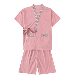 Gongma loose cardigan kimono women's sweat steaming clothes couple plus size men's suit pedicure home clothes massage bathrobe
