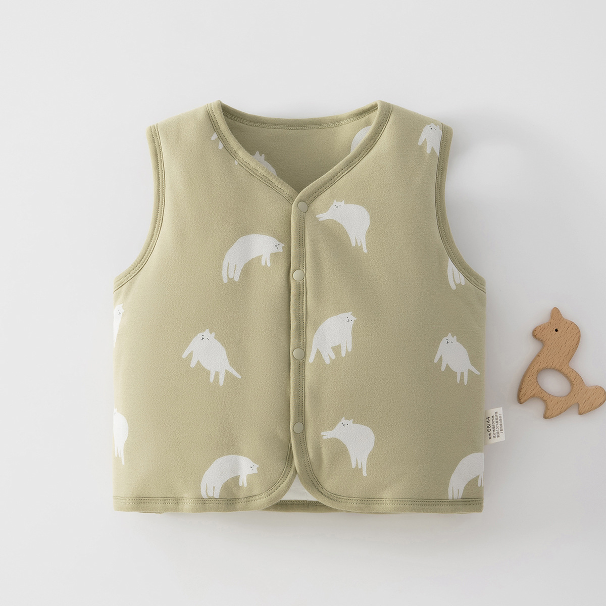 Baby chaleco de invierno para bebés de hembra y mujer, chaleco de hombro de algodón grueso para bebés de clase A, chaleco de invierno para niños calientes