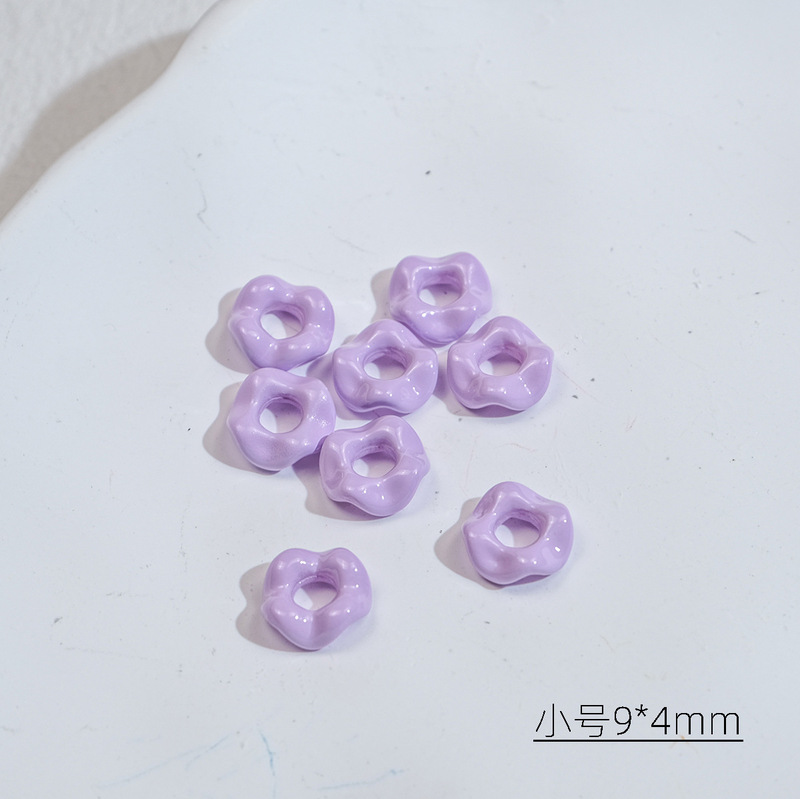 小号烤漆波浪叠叠乐花边穿绳包挂亚克力手机链条手链diy饰品配件|undefined