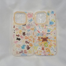 可爱爆炸猫咪狗狗适用iPhone16苹果15ProMax/14/13手机壳12卡包11