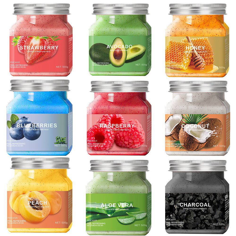 Exfoliante corporal transfronterizo para todo el cuerpo, exfoliante para piel de gallina, blanqueador, para baño, piel del cuerpo, exfoliante facial de sal marina, hidratante