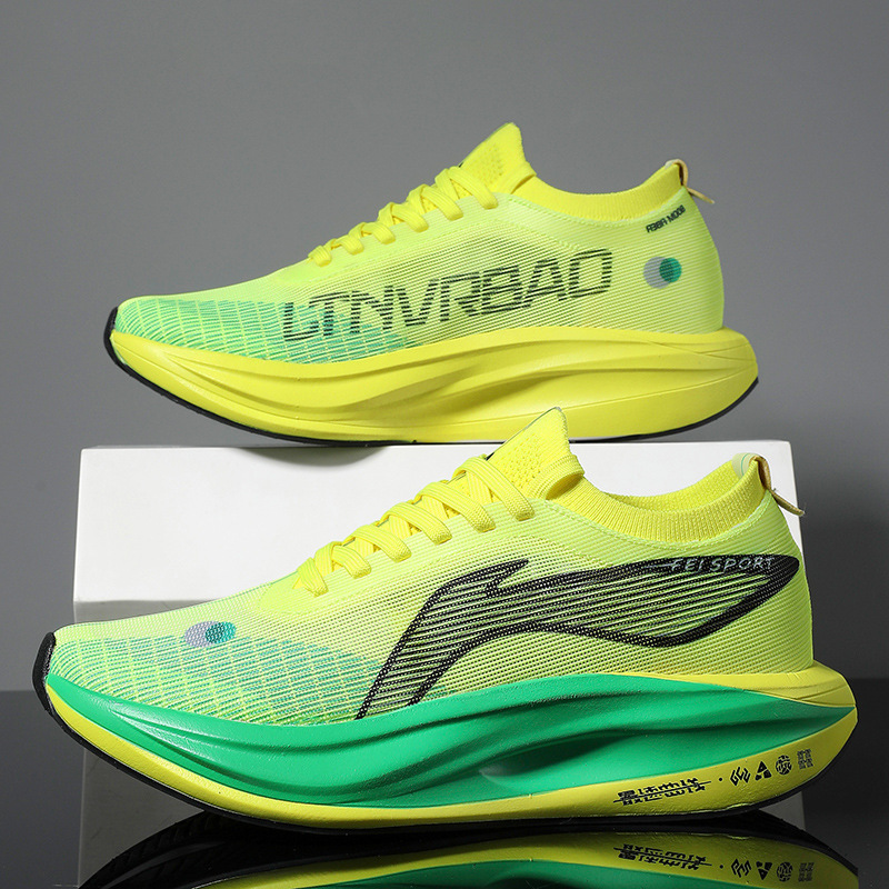 Zapatillas para correr Feidian 5E 2025 nuevas zapatillas para correr de entrenamiento deportivo zapatos de carreras de tablero de carbono de alta elasticidad con absorción de impactos para hombres