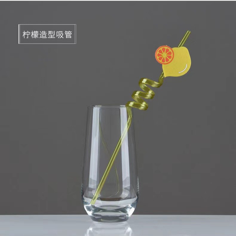 Pajitas creativas para niños de moda, pajitas en forma de fruta, pajitas lavables y reutilizables, pajitas térmicas transfronterizas