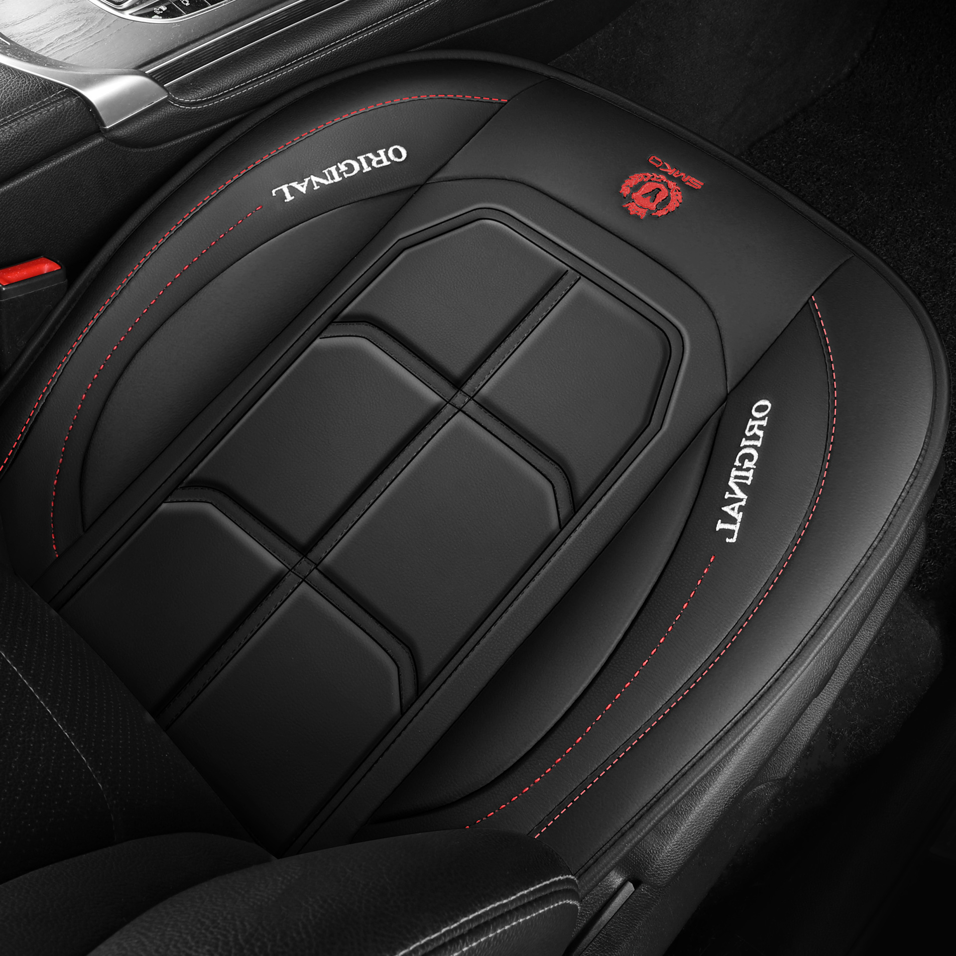 Cross-Border Car Seat Cushion, Universal Color Matching Square Single and Double Piece Seat Cover for All Seasons, One Piece Drop Shipping, Free Car Seat Cushion