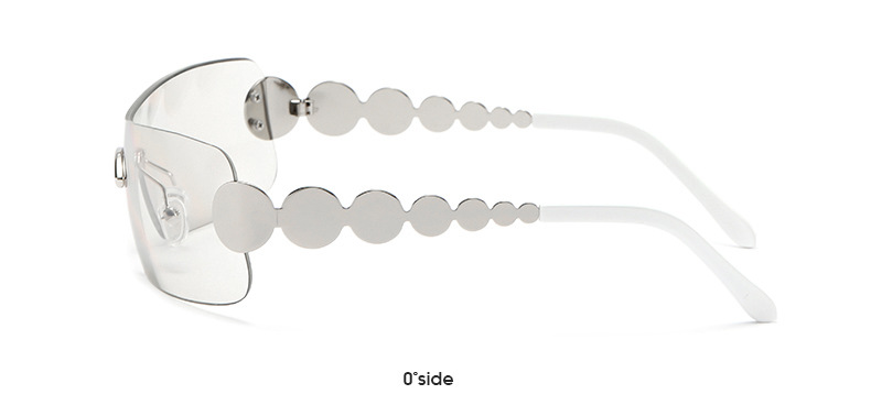58g Weight Frameless Glasses Structure Sunglasses Classification PC, UV400 Protection Lens Material Square Glasses Style Holiday, Travel Occasion Solid Color Pattern Women's Gender Vintage Style, Classic Style Style Grey, Gold Color Vintage Style Classic Style Solid Color PC UV400 Protection Square Frameless Women's Sunglasses 20