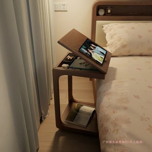 Coffee Table Office Desk Solid Wood Mobile Flip Table Sofa Storage Table Corner Table Living Room Home Study Bedside
