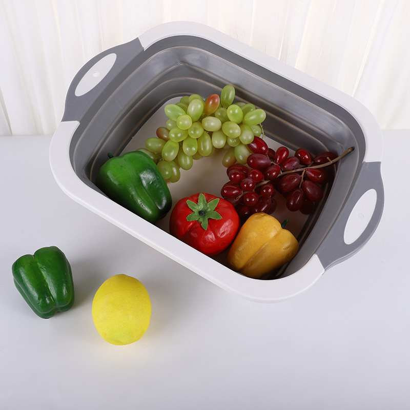 スリーインワン多機能折りたたみまな板折りたたみプラスチックまな板シンクまな板ポータブル折りたたみまな板シンク|undefined