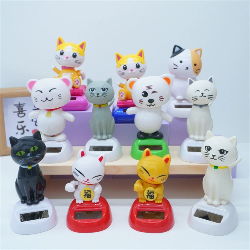 Трансграничные солнечные украшения, милые богатые счастливые кошки, креативные автомобильные принадлежности, декоративные кошки, подзывающие, поделки в автомобиле.