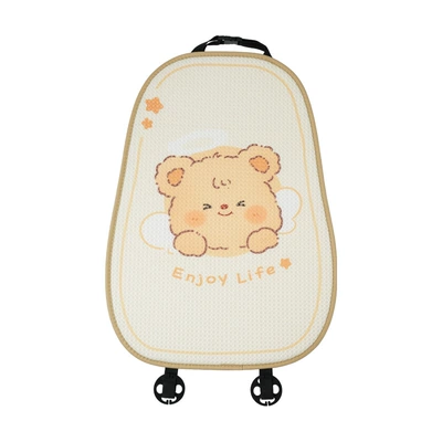 Seat cushion, seat cover Cute Cartoon Car Breathable Seat - honeycomb-puff-bear-seat-cushion-backrest
