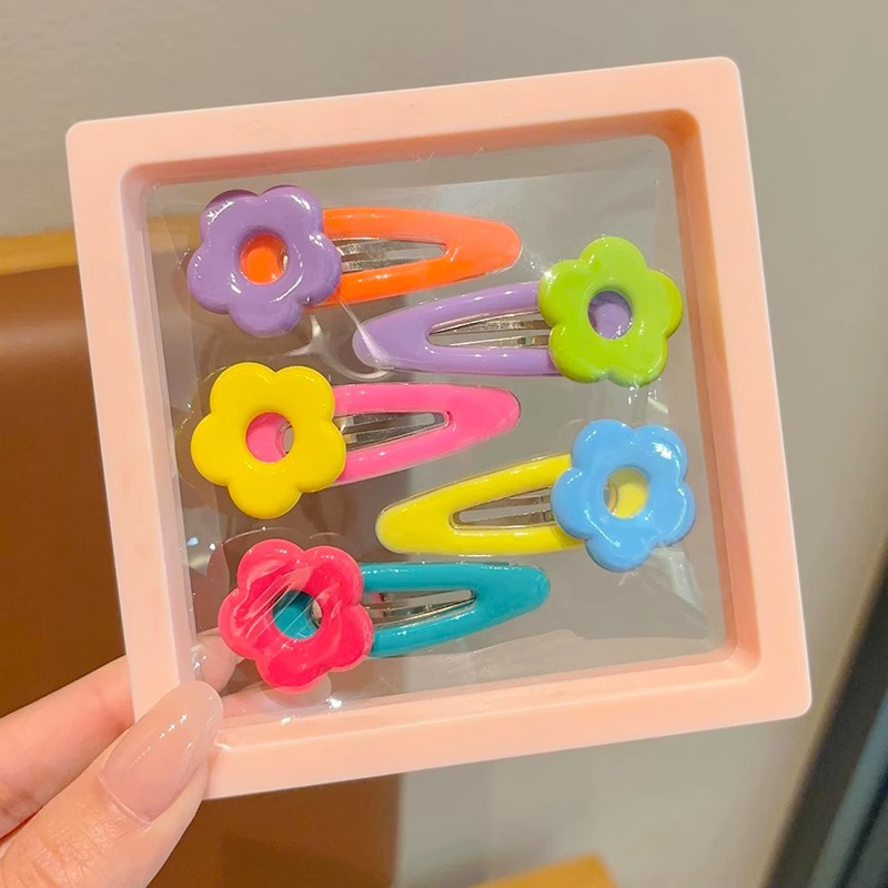 La dopamina color horquilla para niños niñas bebé lindo pelo roto flequillo clip frente clip lateral tocado