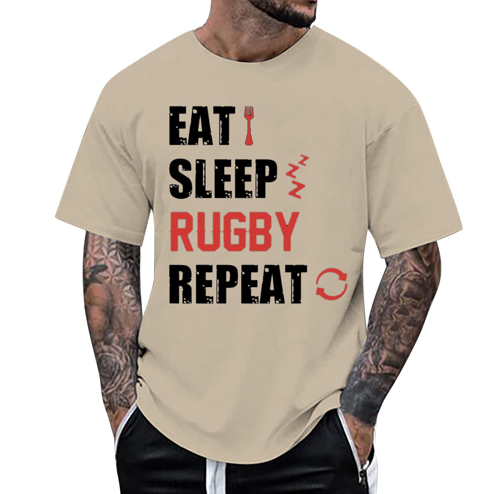 Koszulka męska do rugby z 2023 r., luźny sweter z krótkim rękawem_voghion.com