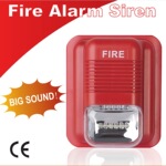外贸版消防声光报警器消防12V/24V声光警喇叭LED警号报警喇叭