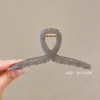 Fashionable big metal elegant crab pin, acrylic brand shark, hairgrip from pearl, light luxury style