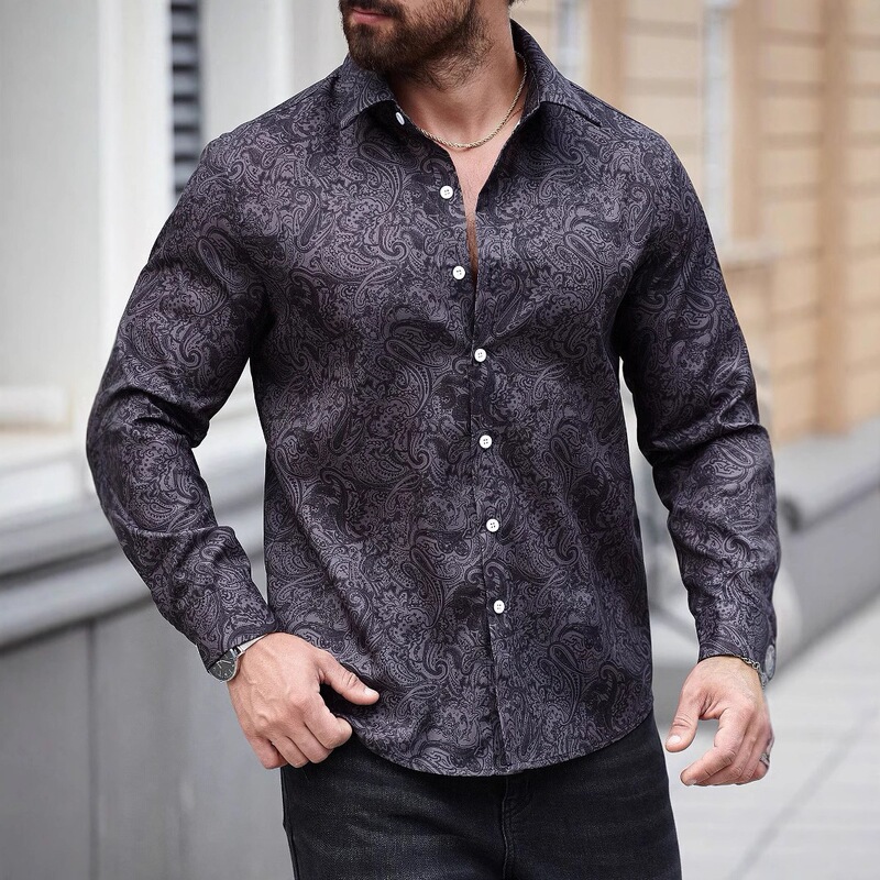 European and American Cross-Border Amazon Aliexpress 2025 New Casual Versatile Fashion Trendy Men's Long-Sleeve Shirt European and American Cross-Border Amazon Aliexpress 2025 New Casual Versatile Fashion Trendy Men's Long-Sleeve Shirt