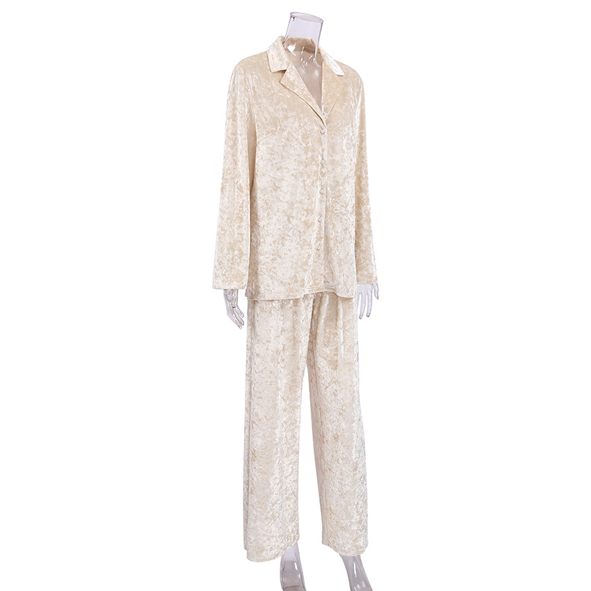 700g Weight Long Sleeve Sleeve Length Pajamas Lingerie Type Single Breasted Placket Type Spandex, Polyester, Diamondmax velvet Fabric Type Regular Top Length Pants Sets Sets Type 2 Pieces Set Quantity Home Occasion Turndown Neckline Breathable Function Regular Fit Fit Type Solid Color Pattern Winter, Summer, Spring Season Women's Gender Simple Style Style Home Women's Simple Style Solid Color Spandex Polyester Diamondmax Velvet Pants Sets Pajama Sets 2