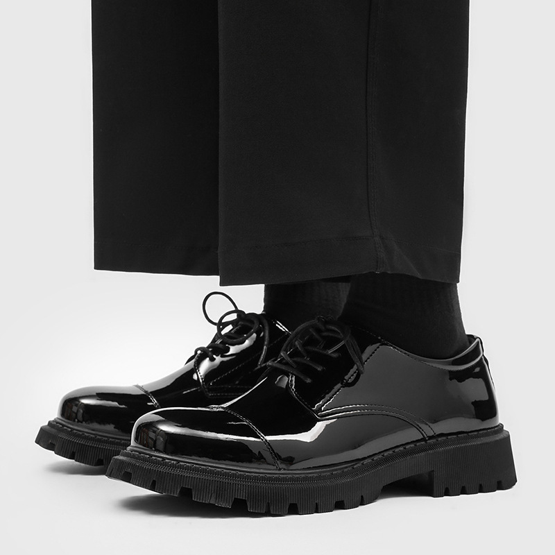 2026 Winter New Style Youth Round-Toe Formal Leather Shoes British Style Wedding Trendy Commuter Formal Shoes Thick-Soled Men's Shoes 2026 Winter New Style Youth Round-Toe Formal Leather Shoes British Style Wedding Trendy Commuter Formal Shoes Thick-Soled Men's Shoes