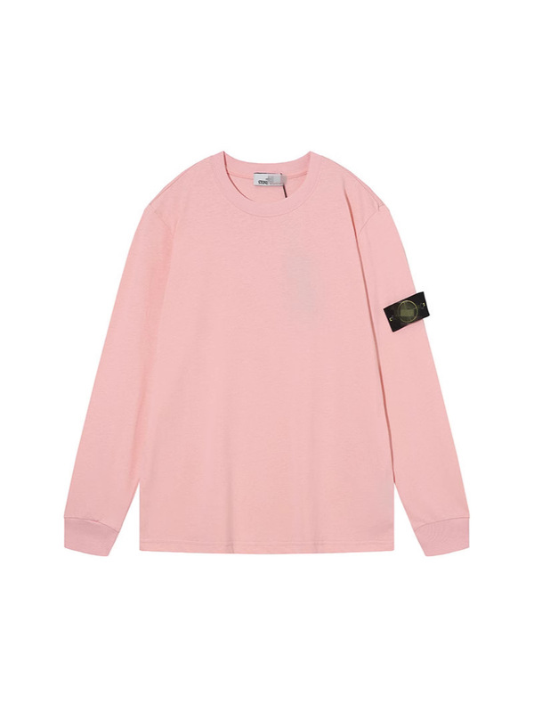 高級STONEストーンクロスボーダーアイランドヨーロッパとアメリカのラウンドネックスウェットシャツ長袖Tシャツルーズ男性と女性のカップルスタイルの袖章バッジ|undefined