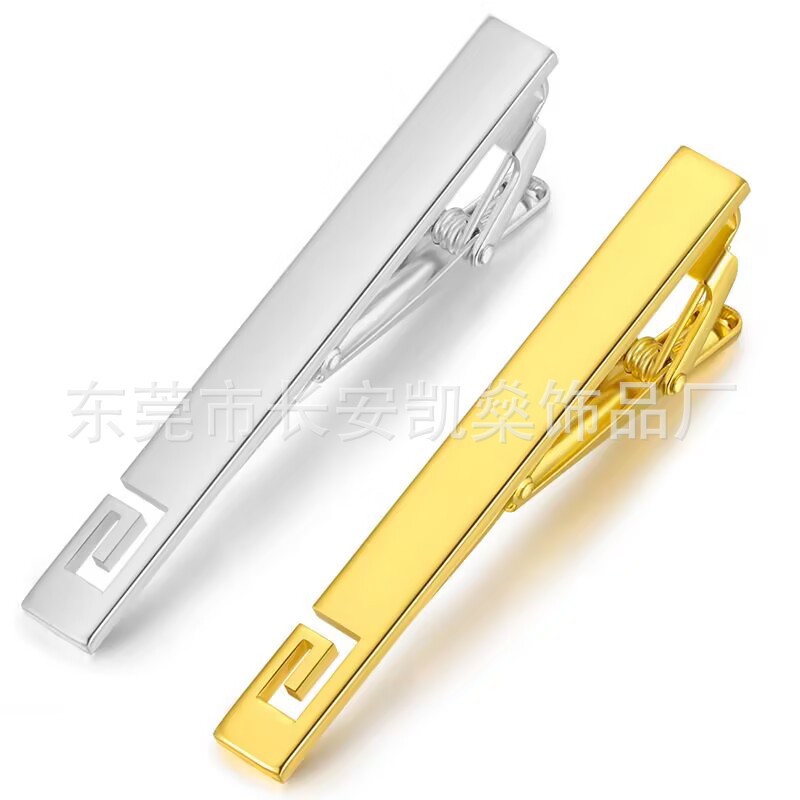 Colorful Tie Clip Brass Laser Logo 5.8X0.6Cm Men's Formal Business Tie Clip