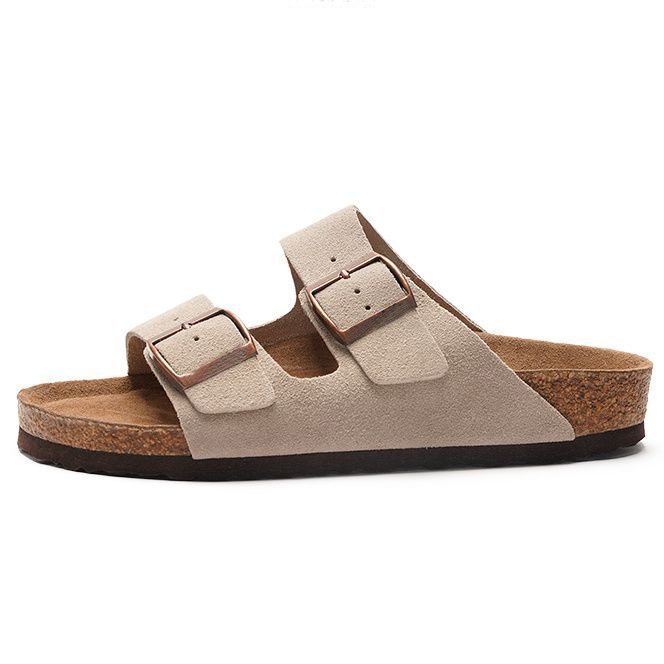 Sandali con fibbia retrò da donna comode scarpe basse estive_voghion.com