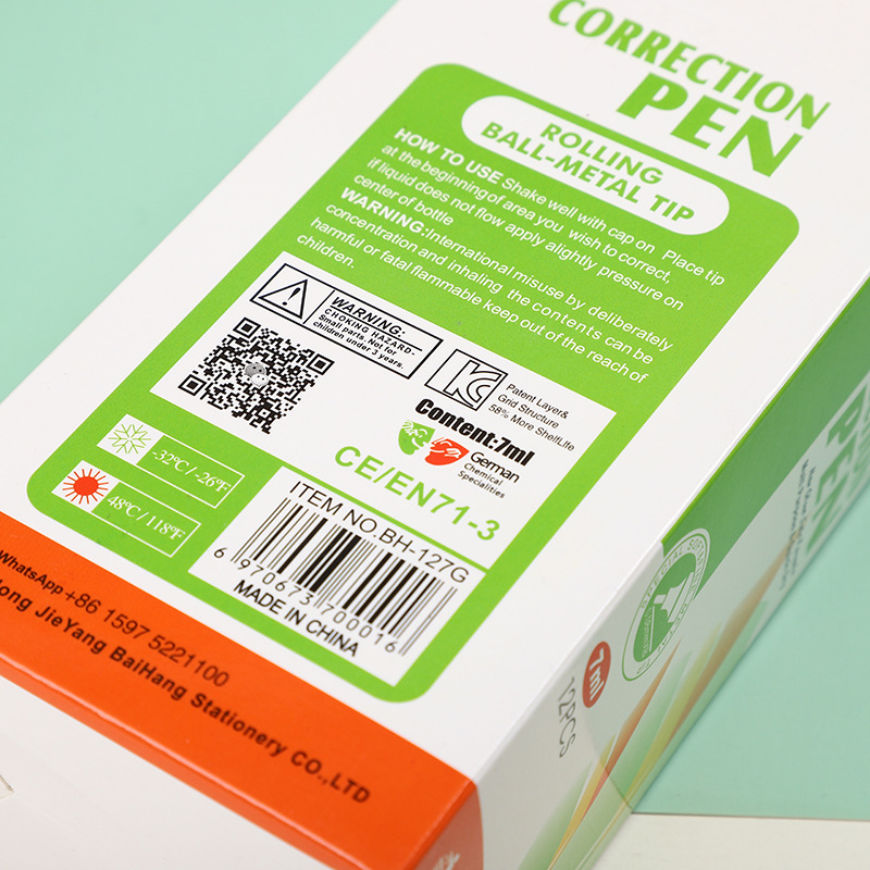 Cross-border office stationery correction liquid, quick-drying, safe and environmentally friendly, student correction liquid, traceless white correction liquid wholesale detail image 14
